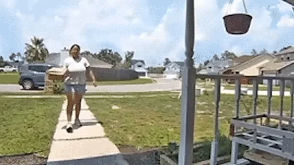 Delivery Driver Caught on Camera Hurling Customer's Package Onto Porch in Florida